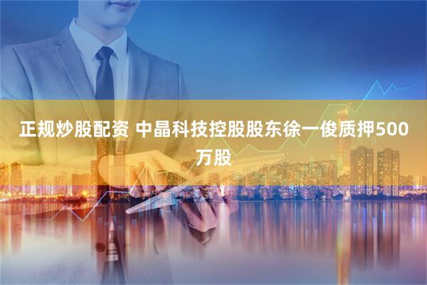正规炒股配资 中晶科技控股股东徐一俊质押500万股