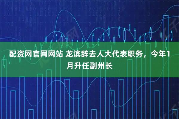 配资网官网网站 龙滨辞去人大代表职务，今年1月升任副州长